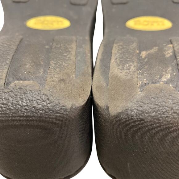 Born Womens Comfort Slip On Clogs Leather Wedge Square Toe Loafers Shoes sz 6 - Picture 12 of 16